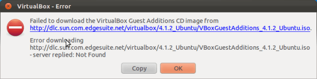 Error downloading VBox Guest Additions iso