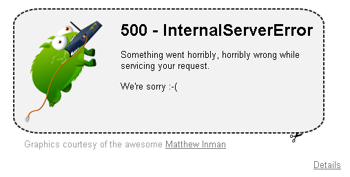 Nancy default error page